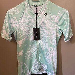 VELOCIO WOMEN'S LUNA FLORAL SE JERSEY IN MEDIUM, COLOR IS MINT